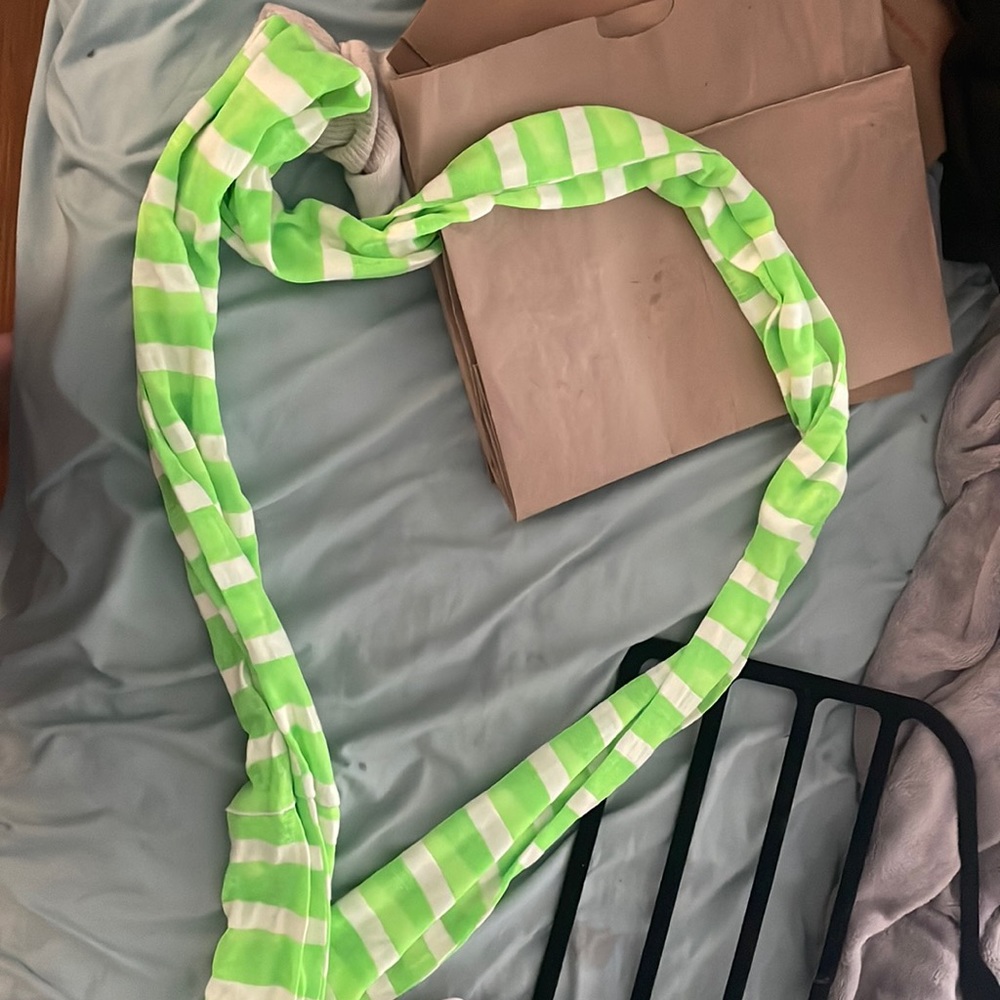 green & white infinity scarf unknown brad